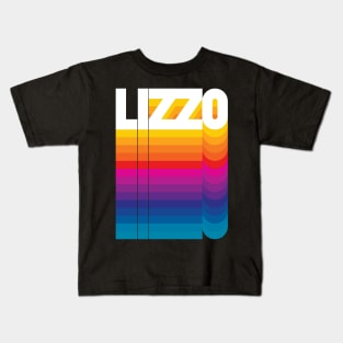 Retro Lizzo Proud Name Personalized Gift Rainbow Style Kids T-Shirt